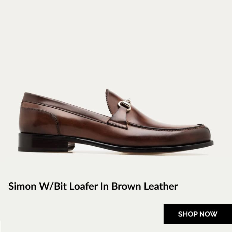 Simon w/Bit Loafer in Brown Leather