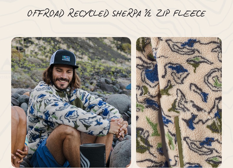 Offroad Recycled Sherpa 1/2 Zip Fleece