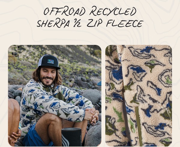 Offroad Recycled Sherpa 1/2 Zip Fleece
