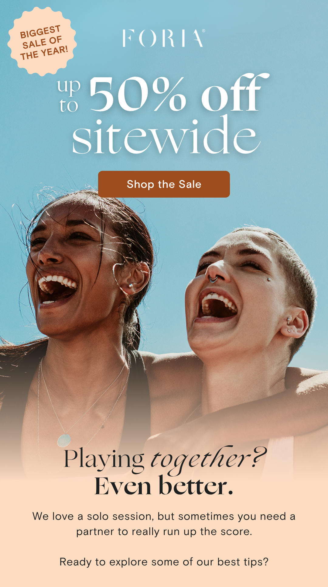 up to 50% off sitewide