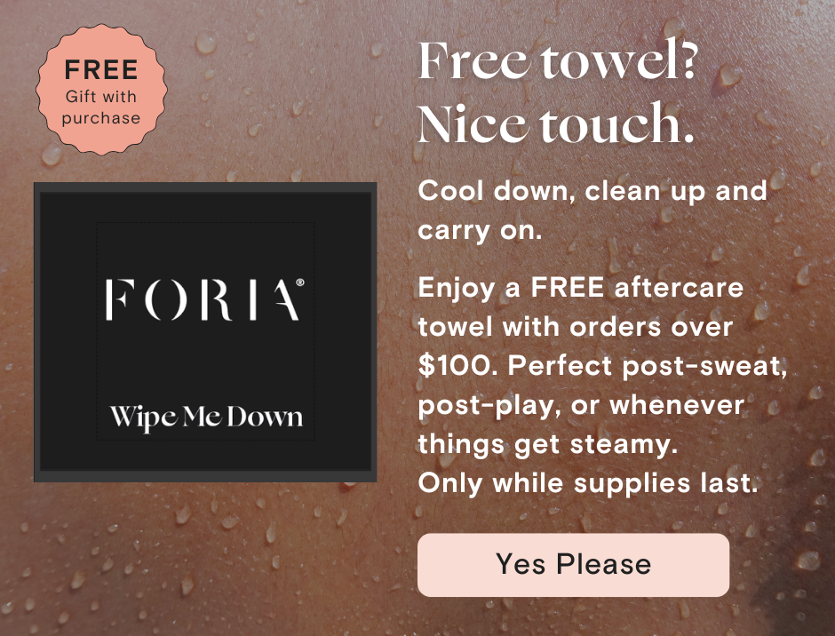 Free towel? Nice touch. Enjoy a free aftercare towel with orders $100+ only while supplies last.