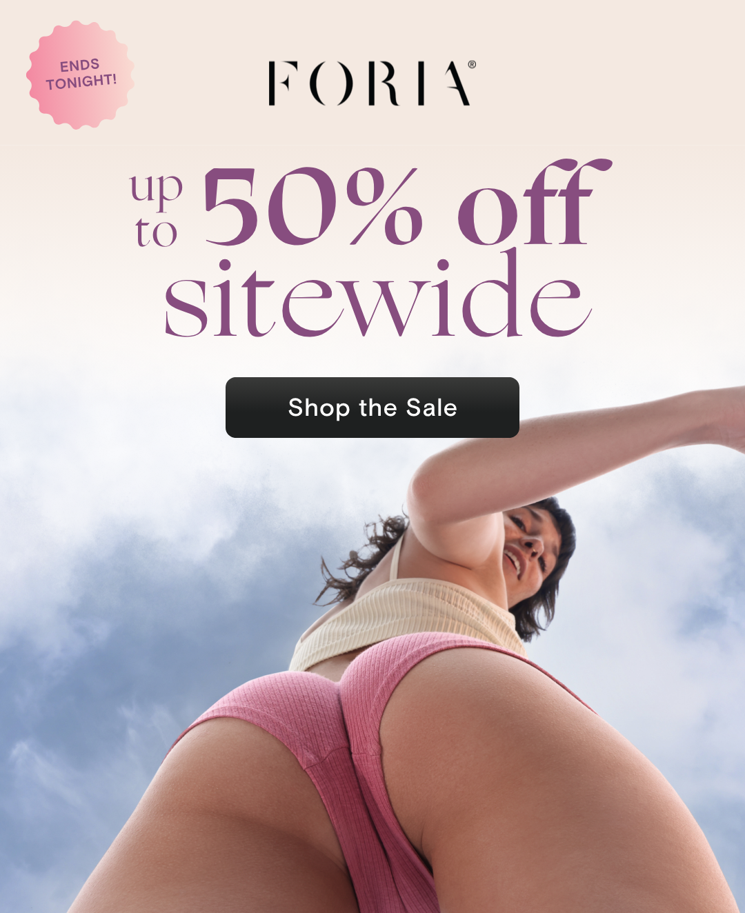up to 50% off sitewide ends tonight