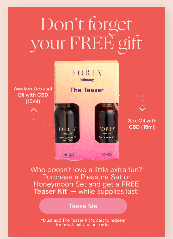 Don't forget your FREE gift