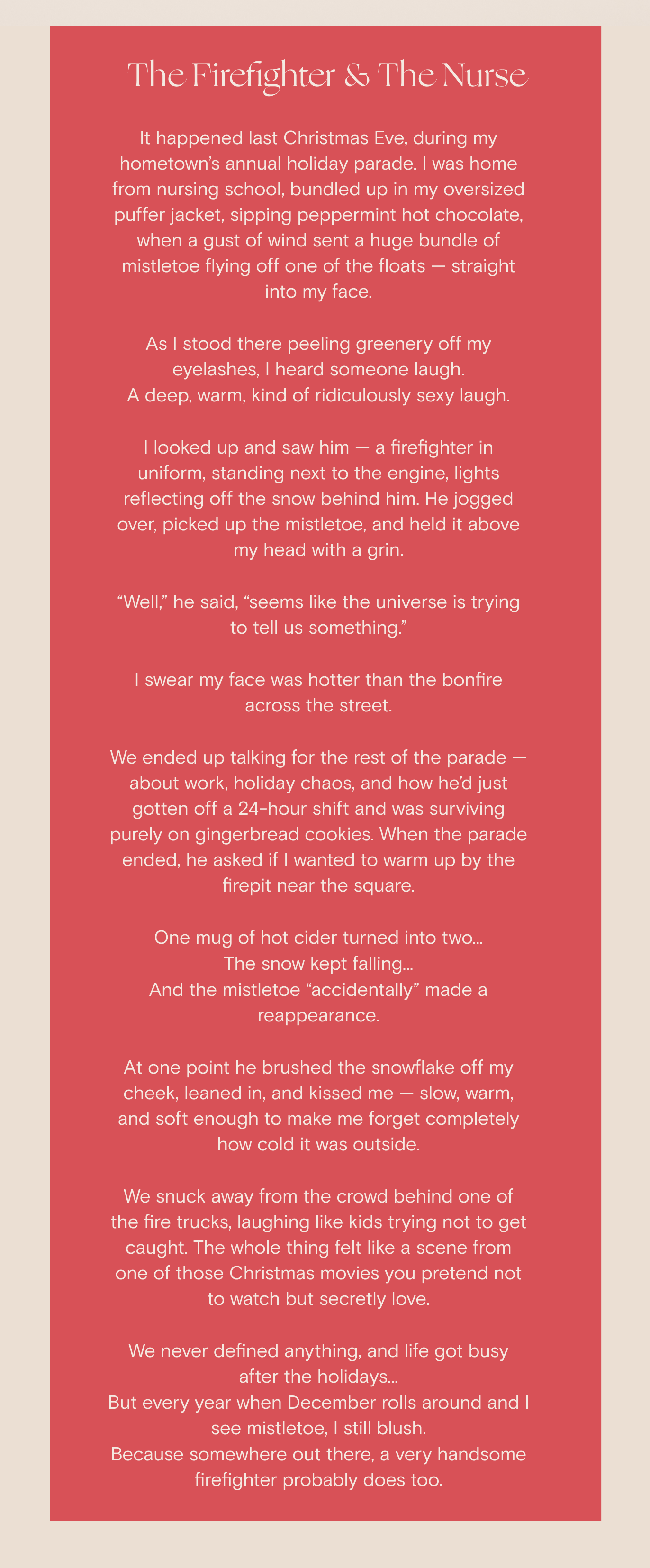 The Firefighter & The Nurse