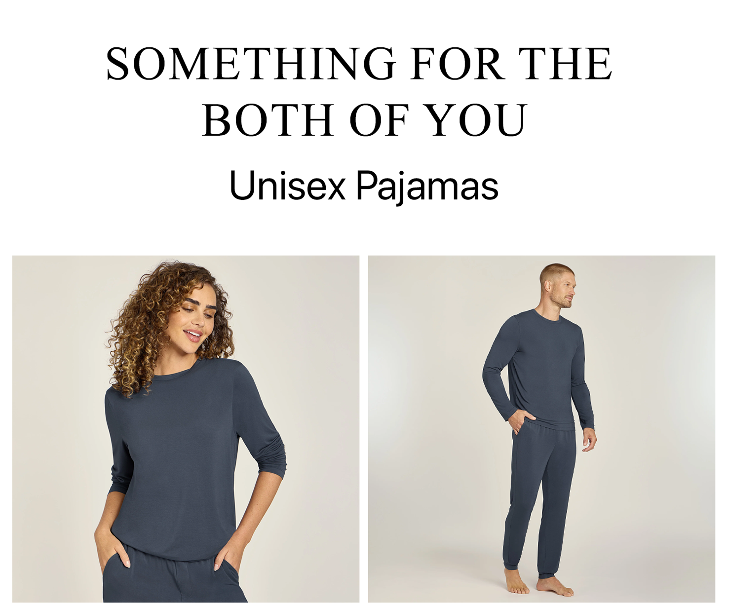 Unisex Pajama Long Sleeve Crew Neck