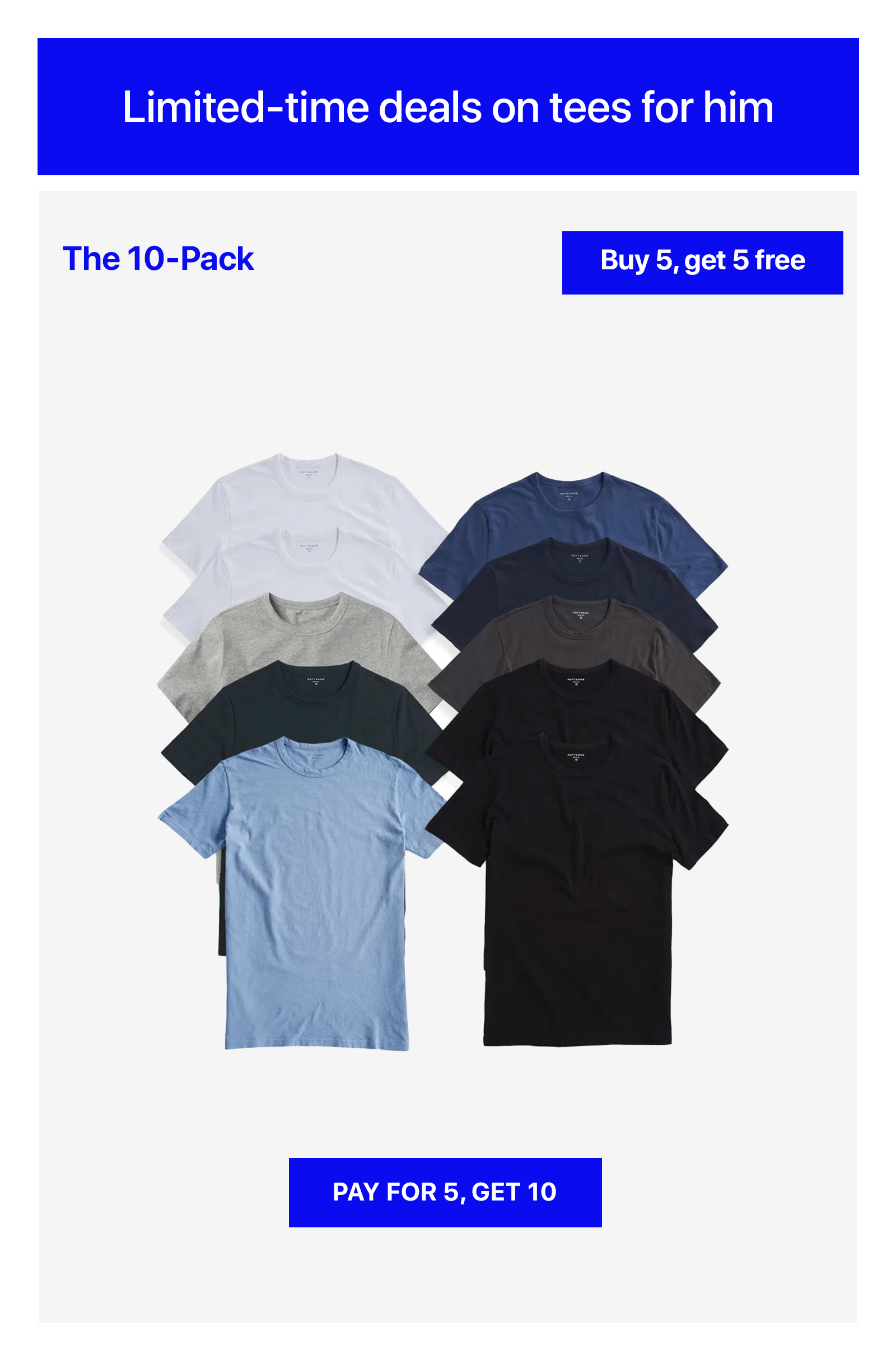 Classic Crew Driggs Tee 10-Pack