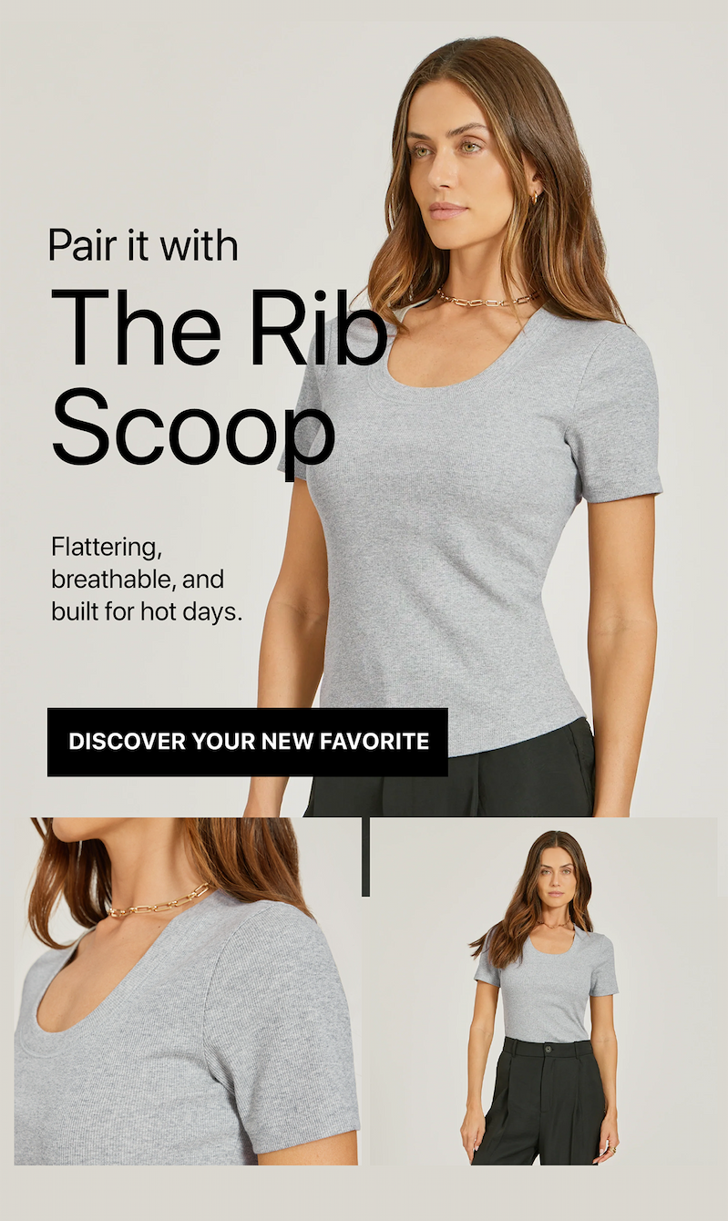 Rib Scoop Neck Tee