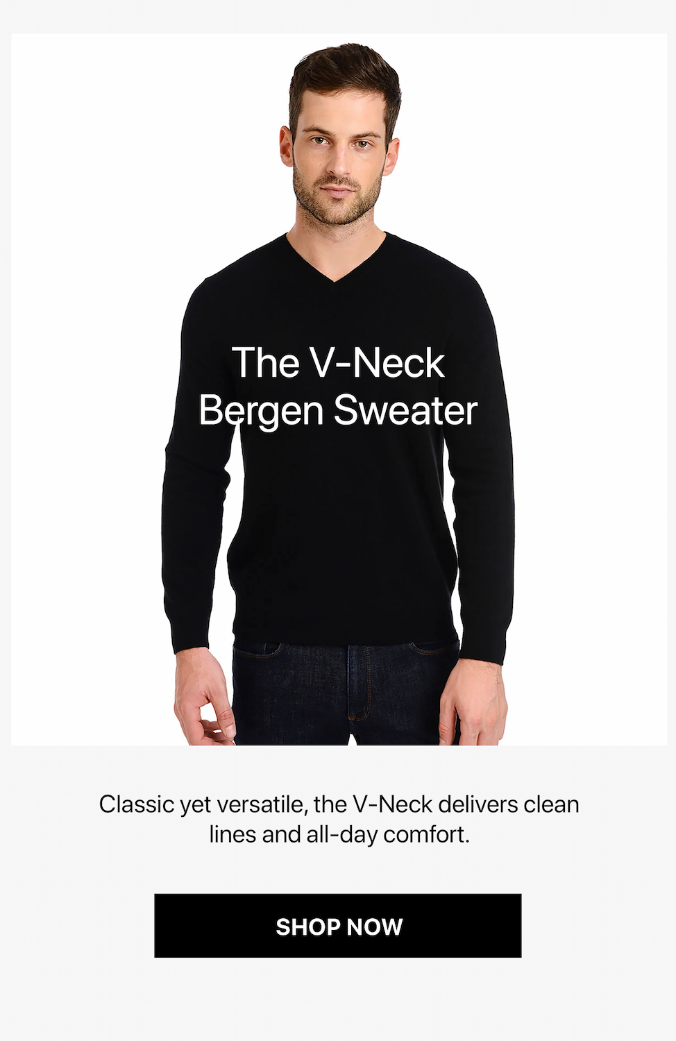Classic Cashmere V-Neck Bergen Sweater