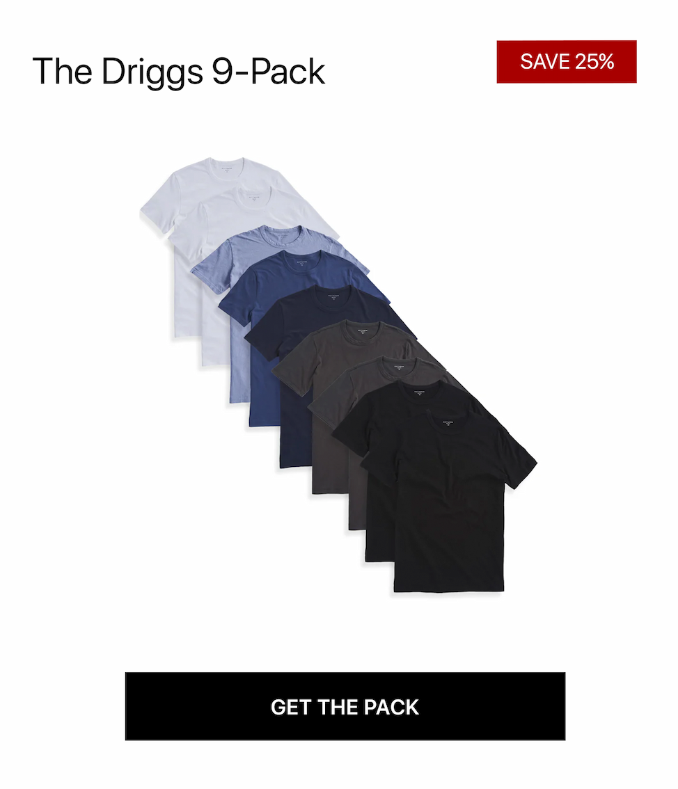 Classic Crew Driggs Tee 9-Pack