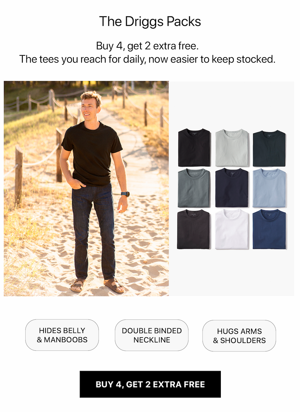 Classic Crew Driggs Tee Packs