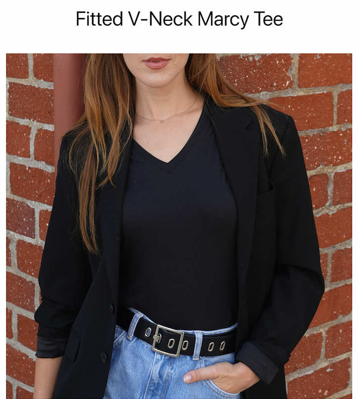 Fitted V-Neck Marcy Tee