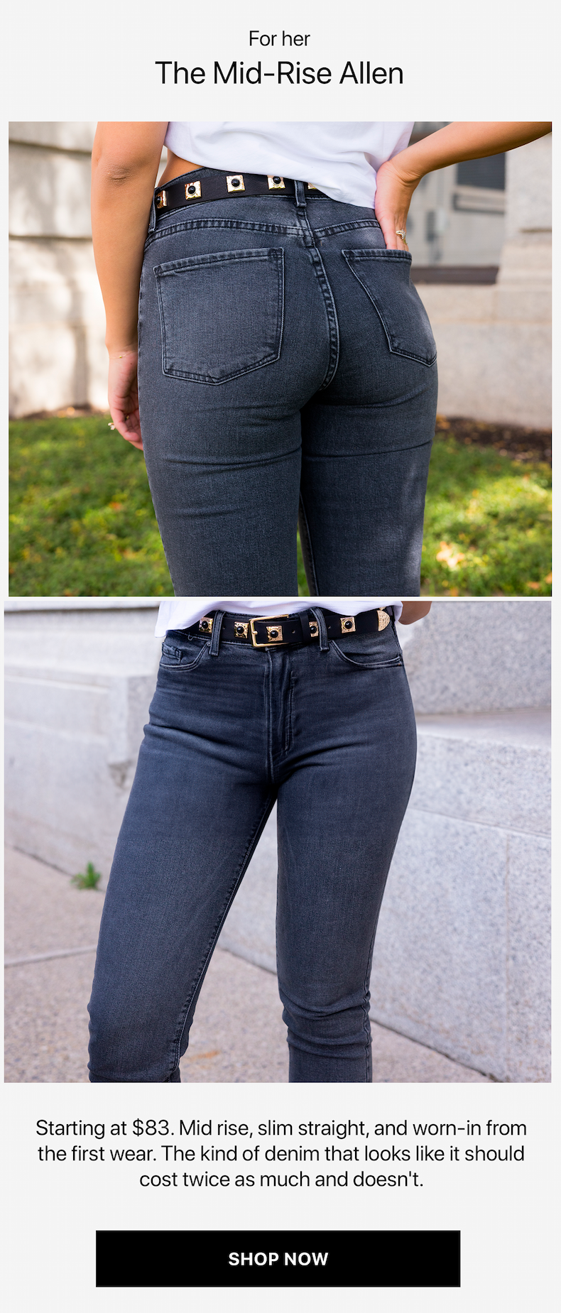 Mid Rise Slim Straight Allen Jeans