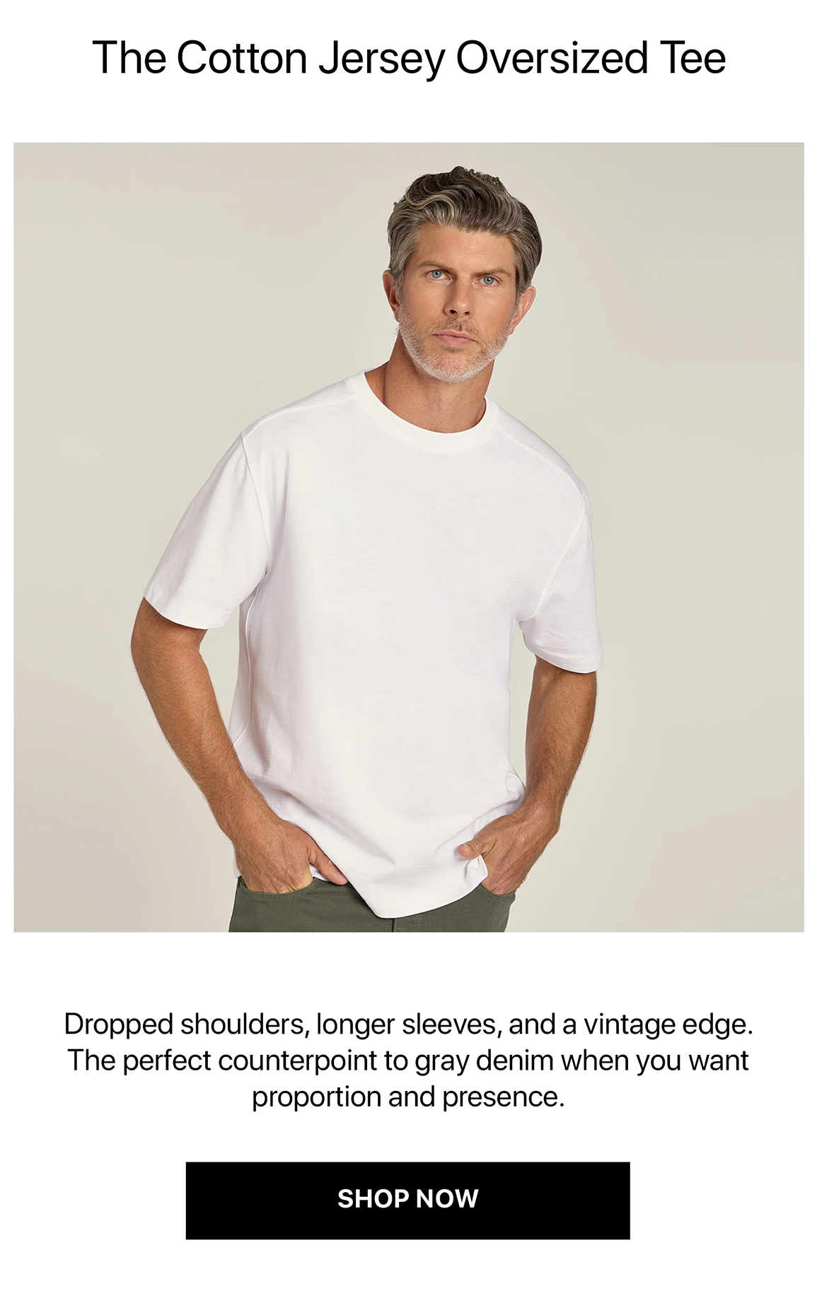 Cotton Jersey Oversized Tee