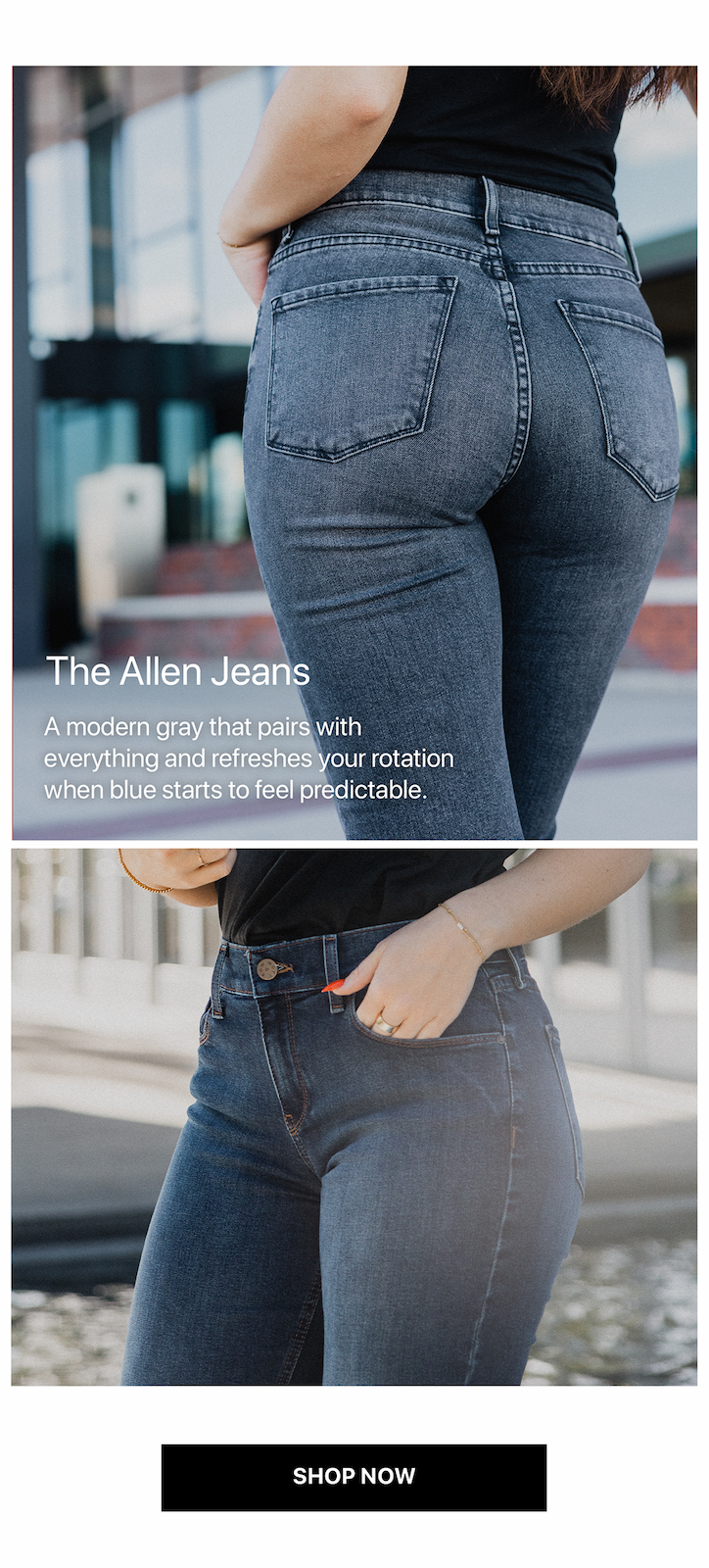 Mid Rise Slim Straight Allen Jeans
