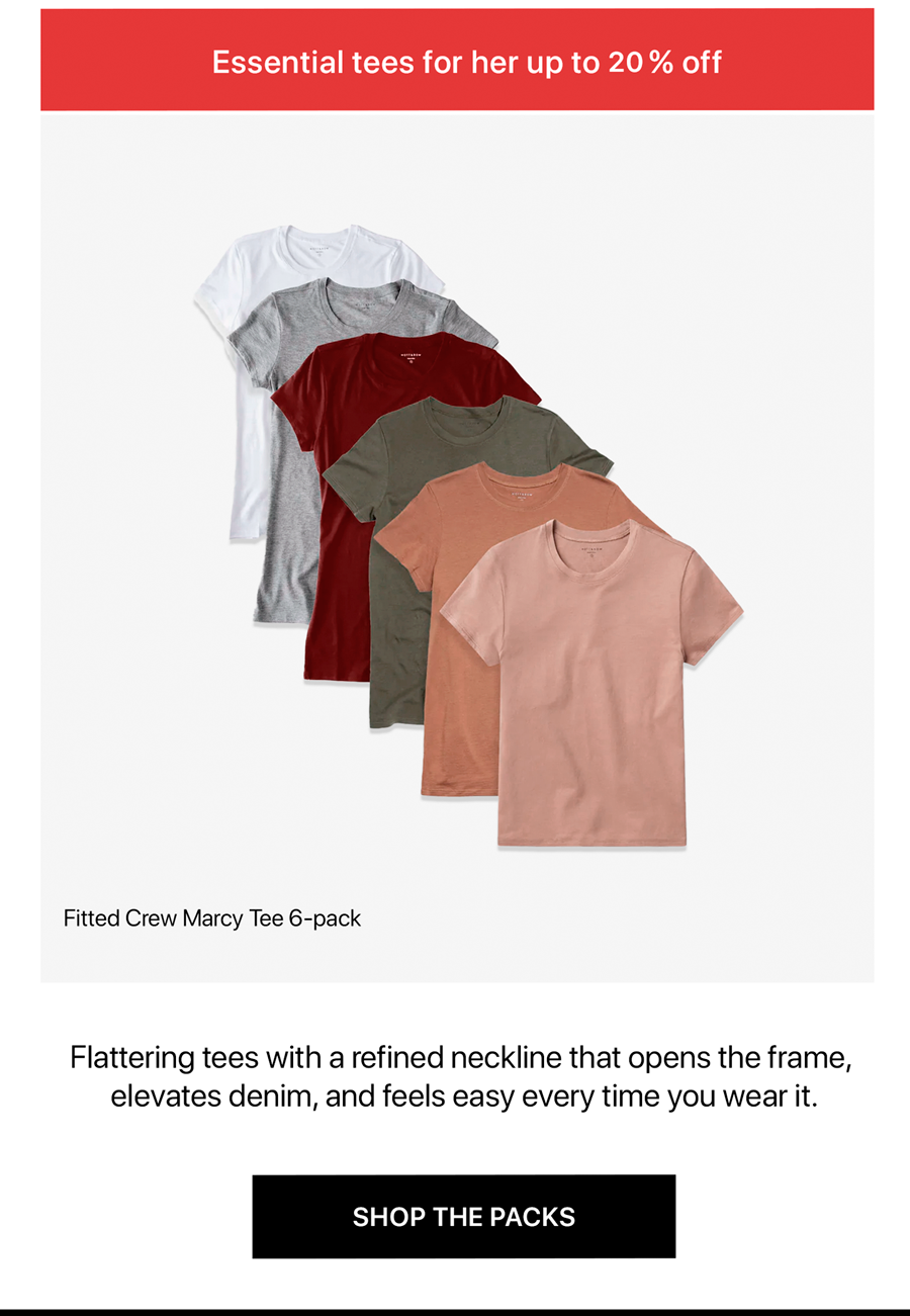 Fitted Crew Marcy Tee 6-Pack