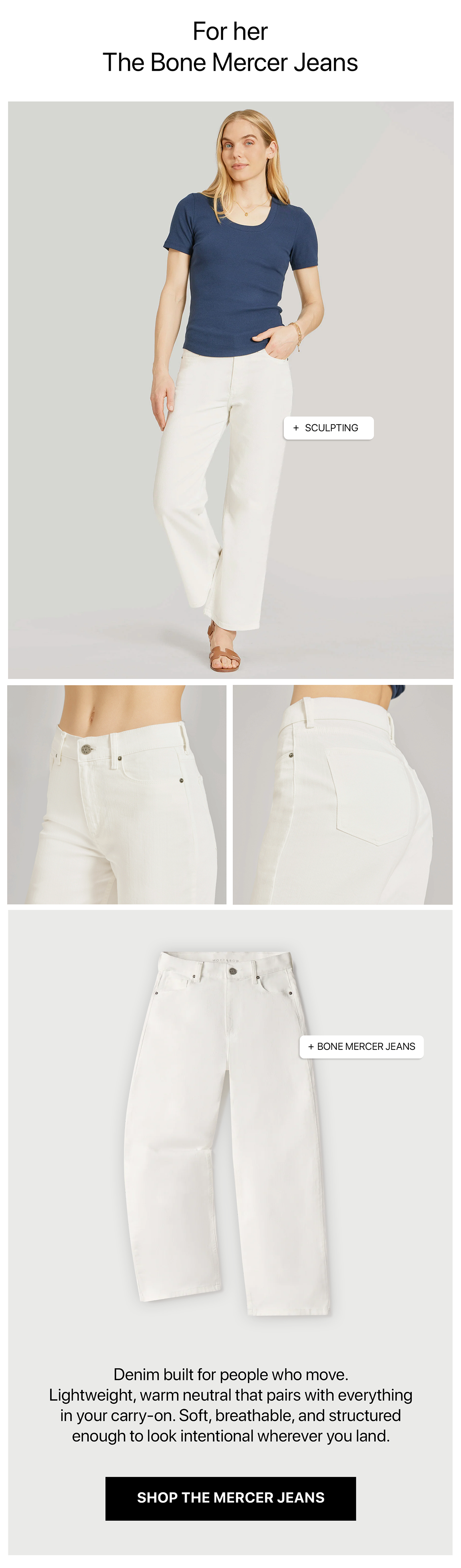 High Rise Cropped Straight Leg Mercer