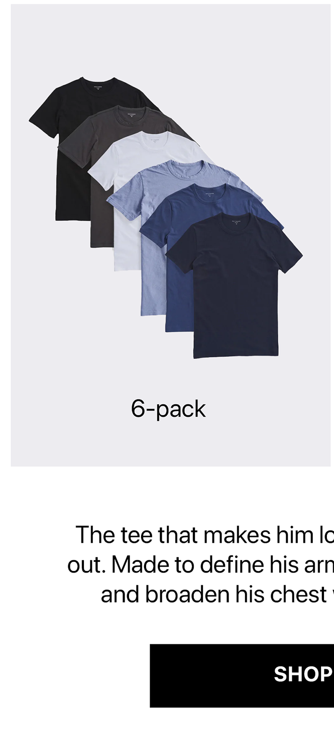 Classic Crew Driggs Tee 6-pack