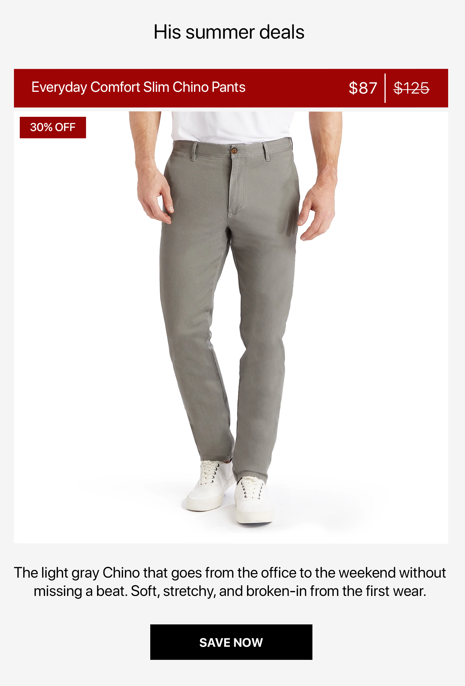 Everyday Comfort Slim Chino Pants