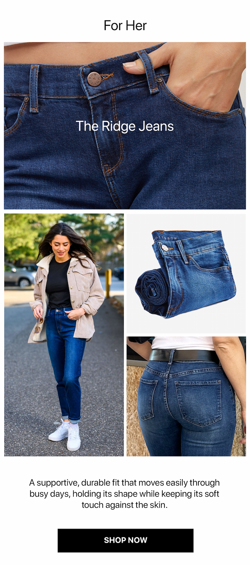 Mid Rise Slim Straight Ridge Jeans