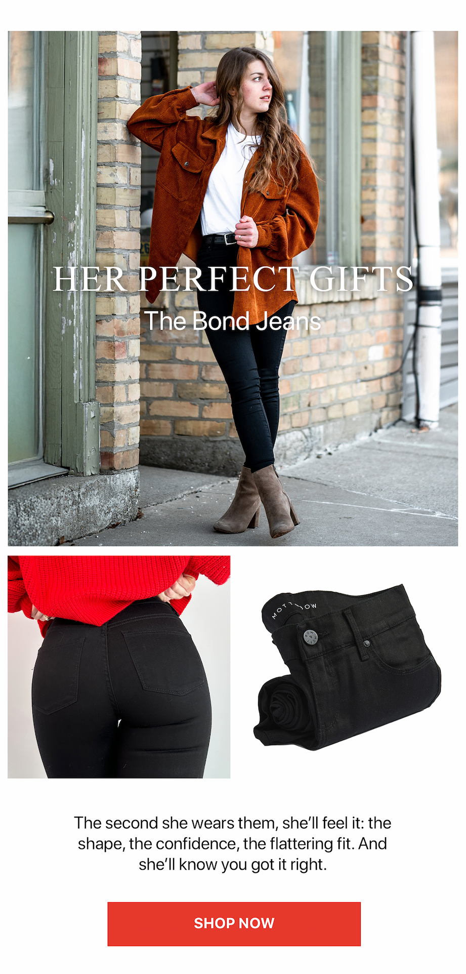 High Rise Skinny Bond Jeans