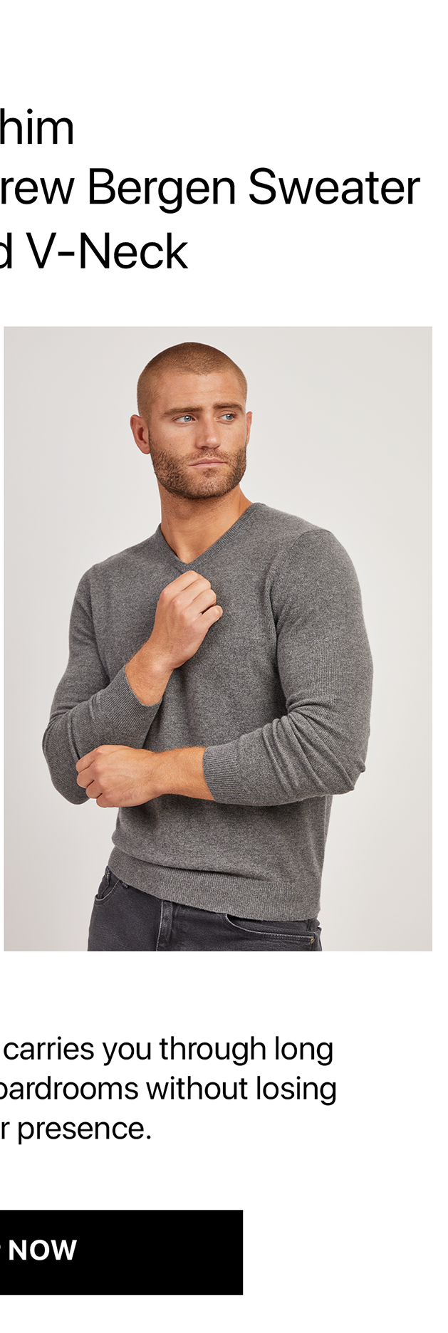 Classic Cashmere V-Neck Bergen Sweater