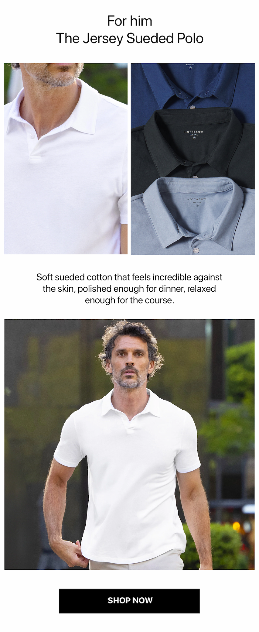 Jersey Sueded Polo