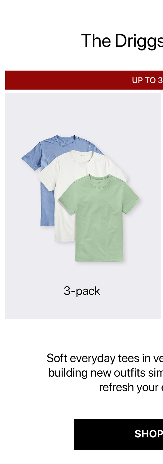 Classic Crew Driggs Tee 3-pack