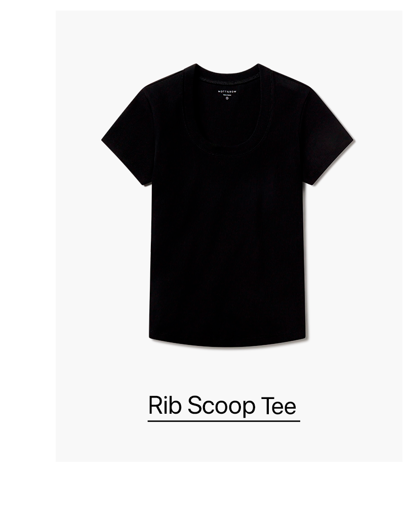 Rib Scoop Neck Tee