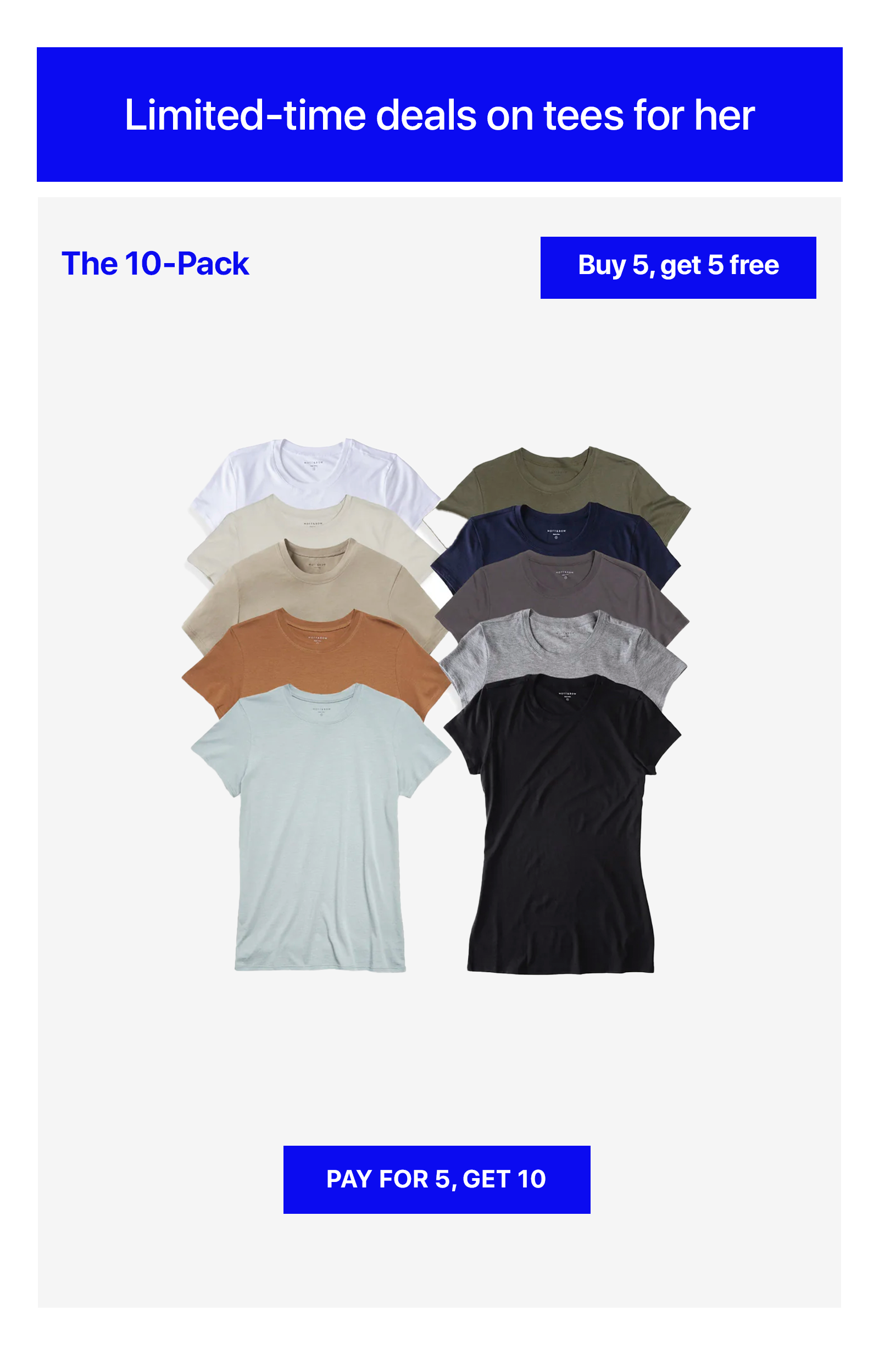 Fitted Crew Marcy Tee 10-pack