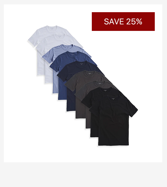 Classic Crew Driggs Tee 9-pack