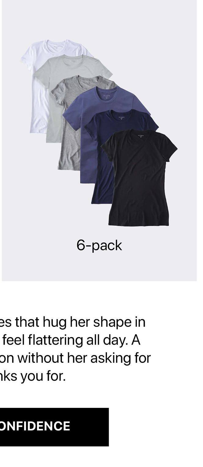 Fitted Crew Marcy Tee 6-pack