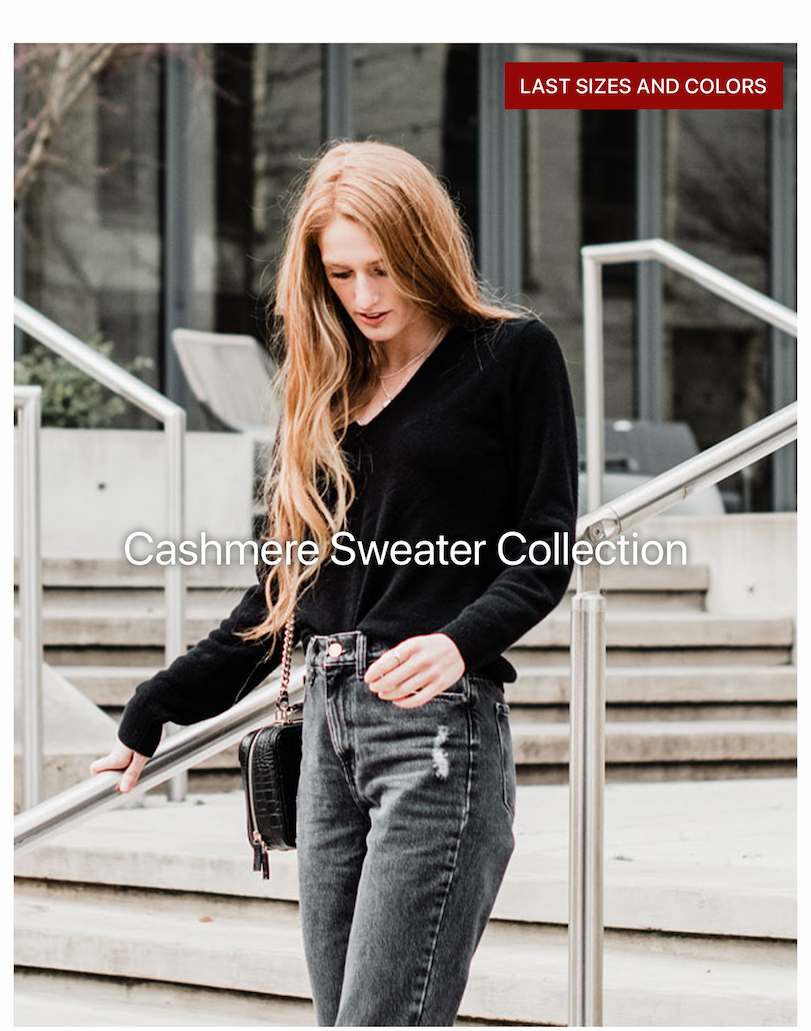 Cashmere V-Neck Willow Sweater