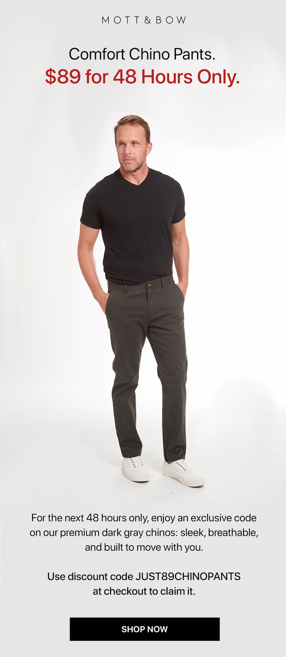 Mott & Bow - Everyday Comfort Chino Slim Pants