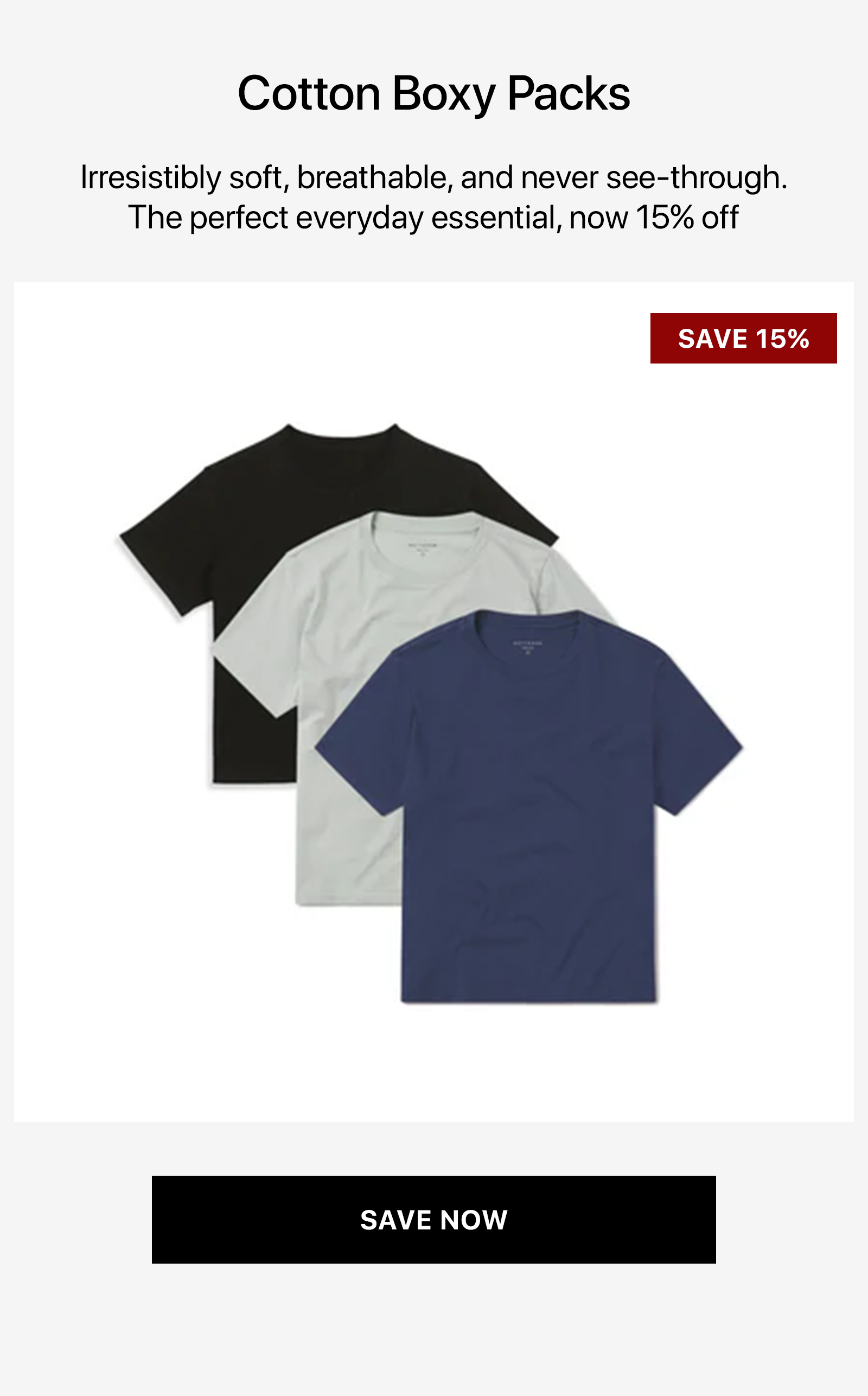 Cotton Boxy Crew Tee 3-Pack