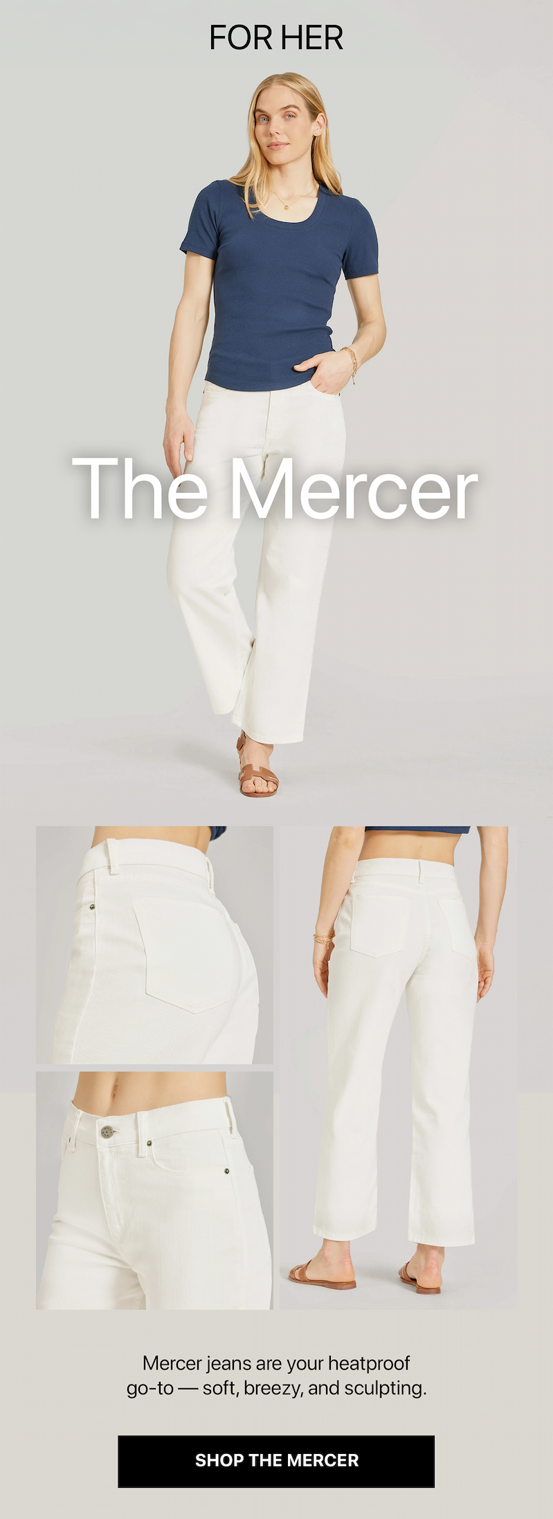 High Rise Cropped Straight Leg Mercer