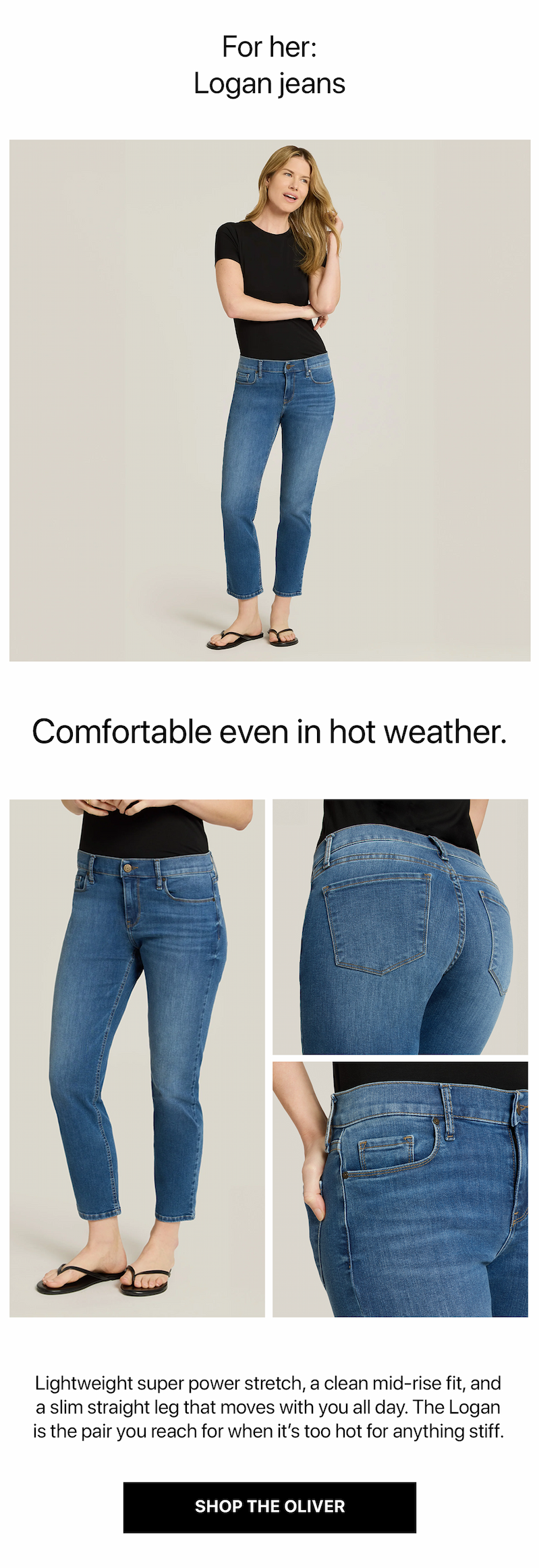 Mid Rise Slim Straight Logan Jeans
