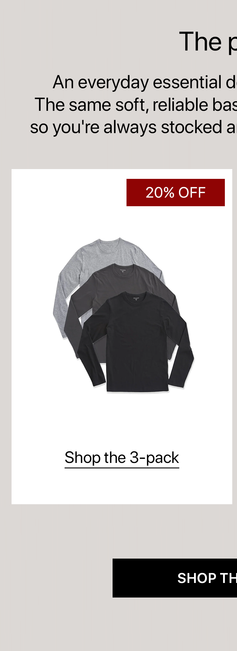 Long Sleeve Crew Tee Driggs 3-Pack