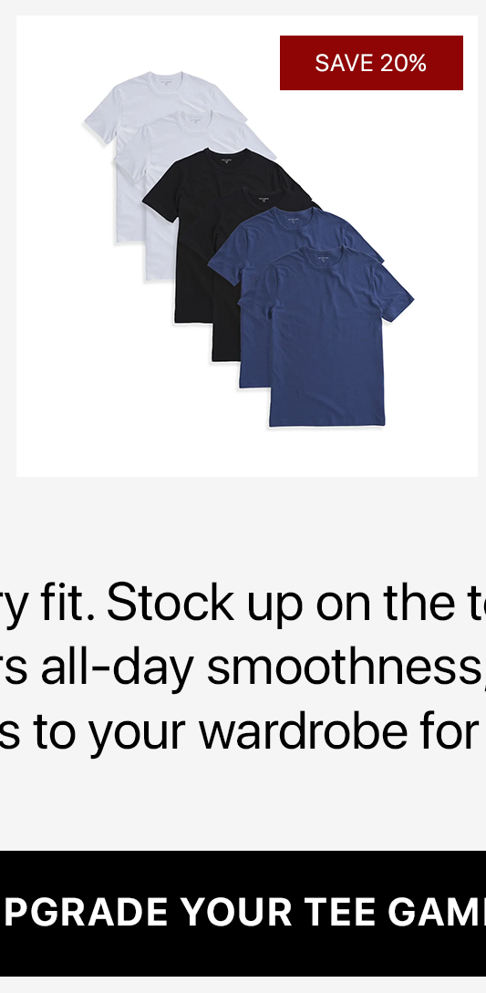 Classic Crew Driggs Tee 6-pack