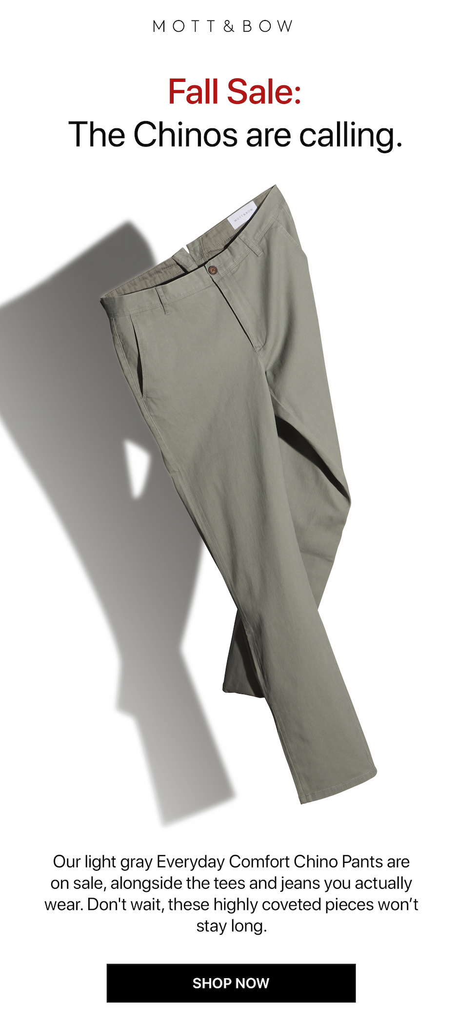 Mott & Bow - Everyday Comfort Chino Slim Pants