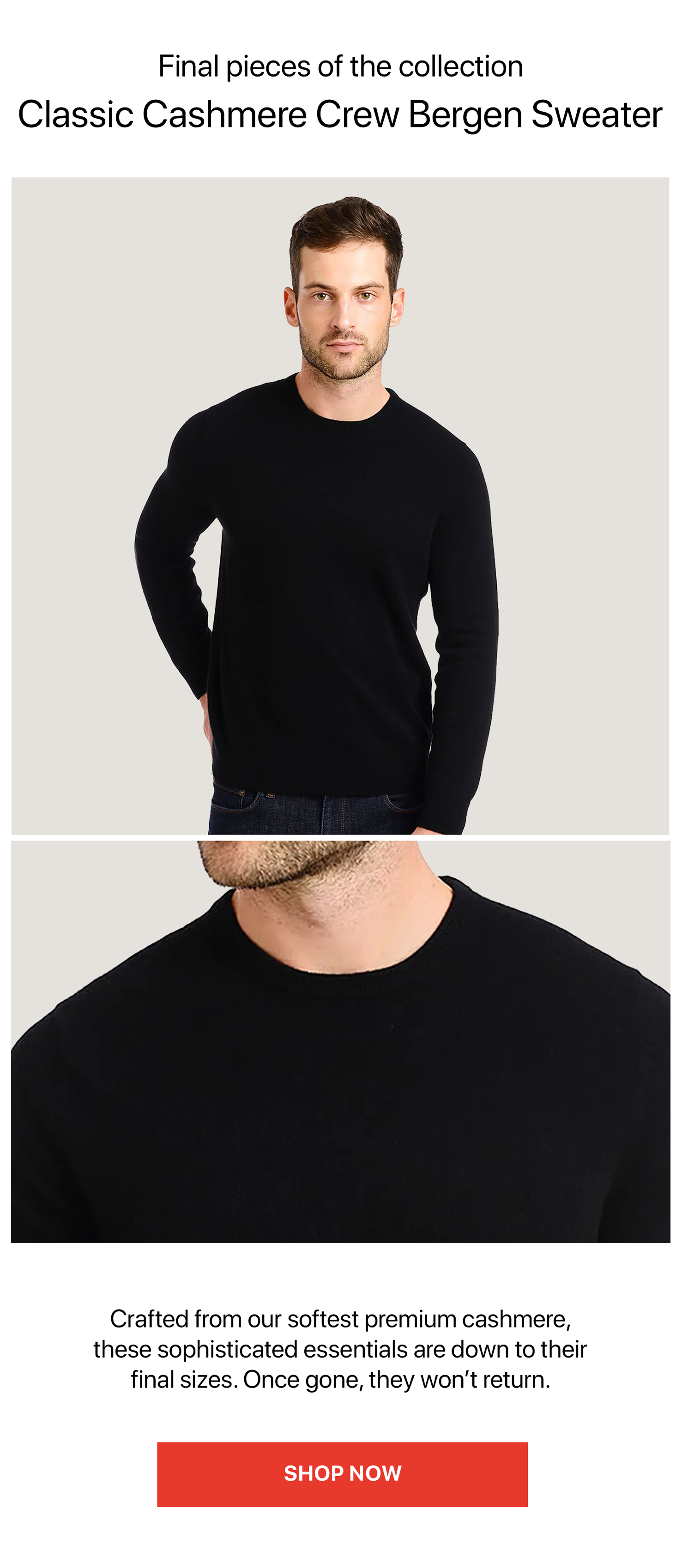Classic Cashmere Crew Bergen Sweater