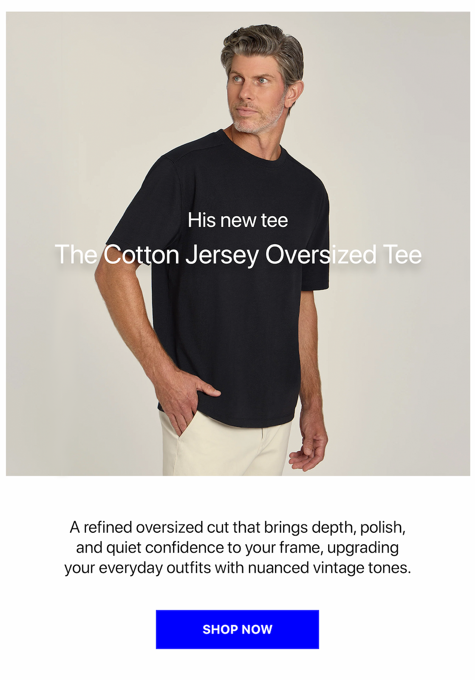 Cotton Jersey Oversized Tee