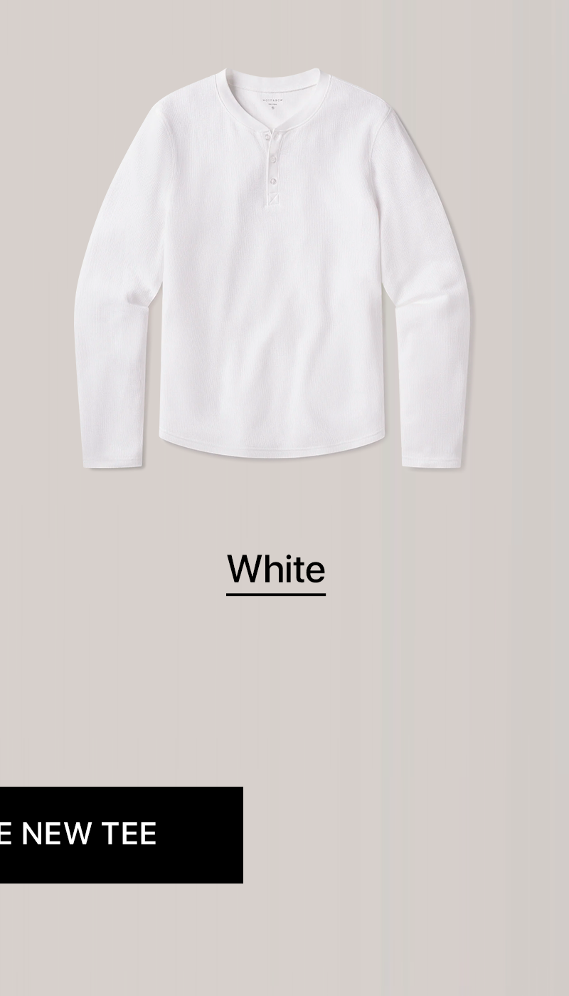 Cotton Waffle Curved Hem Henley