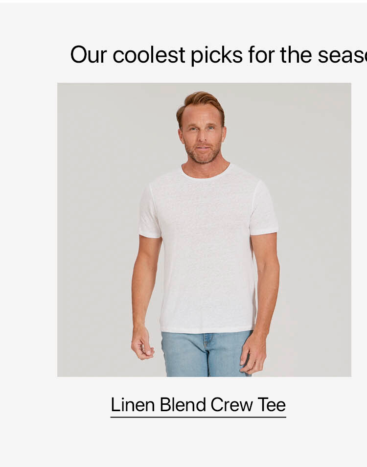 Linen Blend Crew Tee