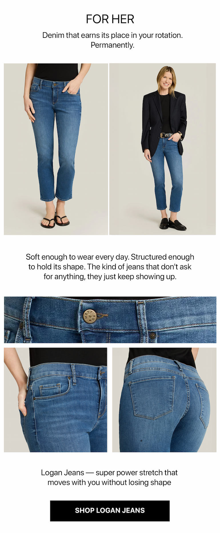 Mid Rise Slim Straight Logan Jeans
