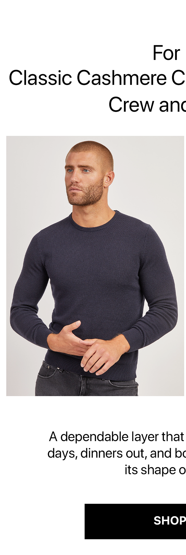 Classic Cashmere Crew Bergen Sweater