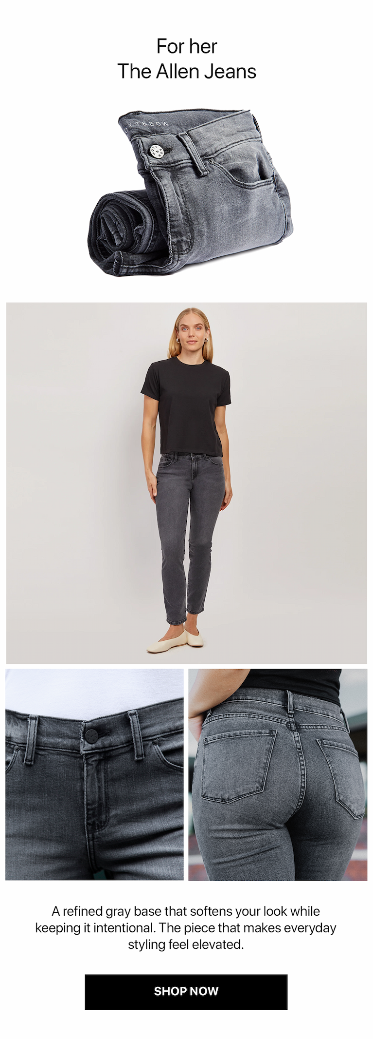 Mid Rise Slim Straight Allen Jeans
