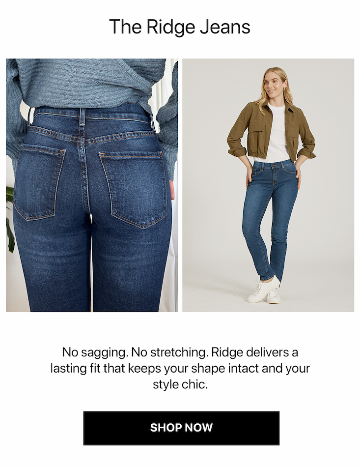 Mid Rise Slim Straight Ridge Jeans