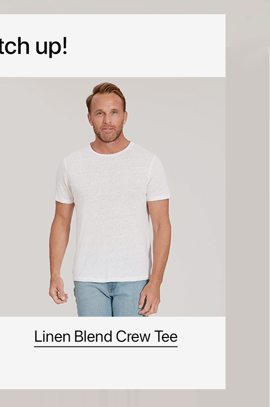 Linen Blend Crew Tee