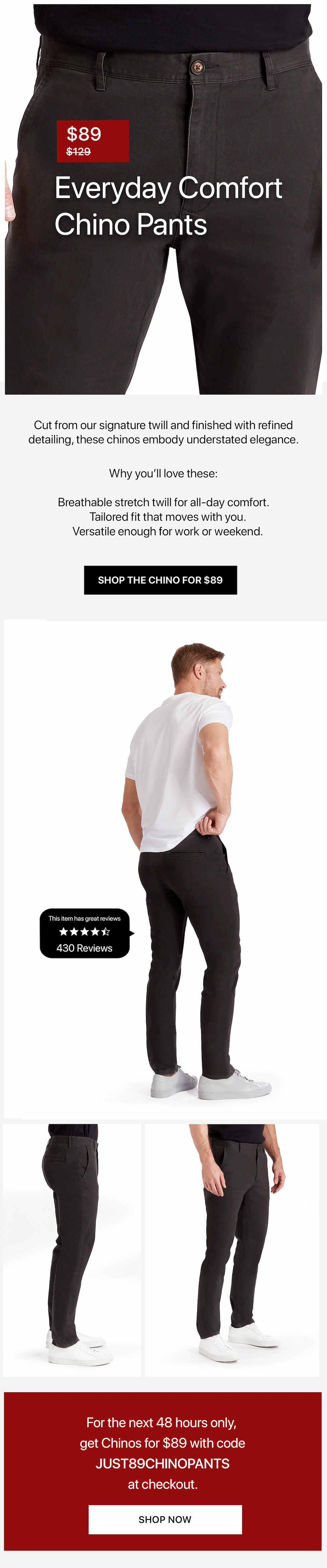 Everyday Comfort Chino Slim Pants