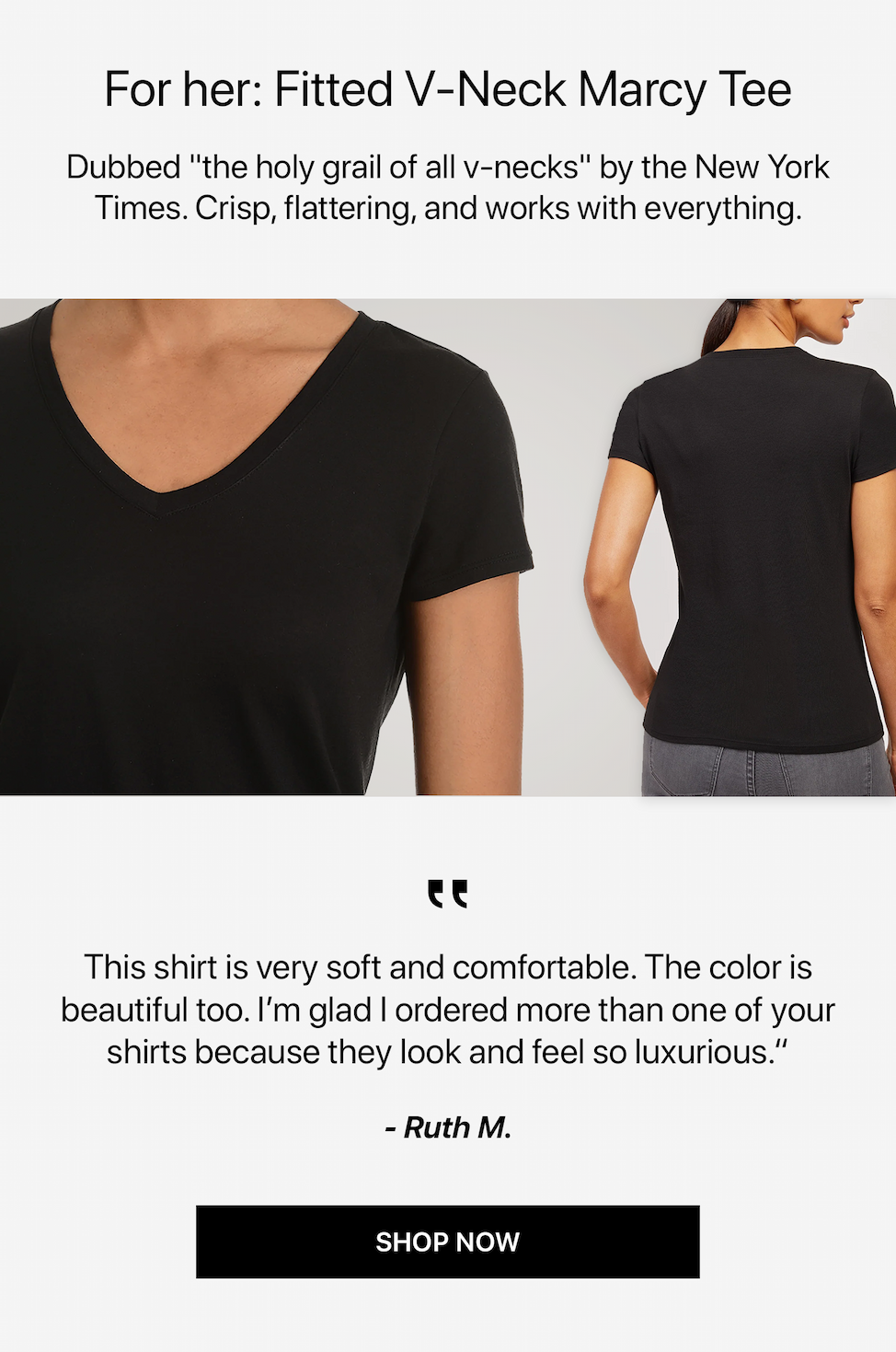 Fitted V-Neck Marcy Tee